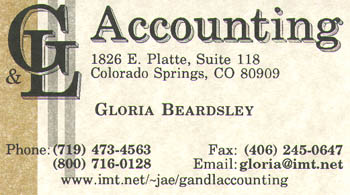 G&L Accounting Business Card